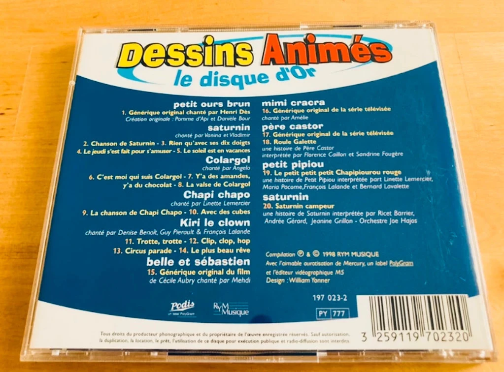 CD Dessins Animés Le Disque d’Or volume 12. – photo 4